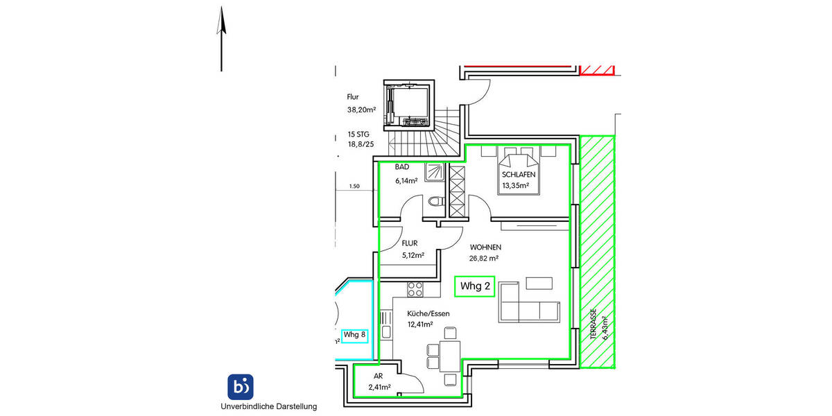 Terrassenwohnung Konstanz / Dettingen Dettingen - 2 Zimmer, 73 m&sup2;, 398.000&euro; | Angebot:25689694