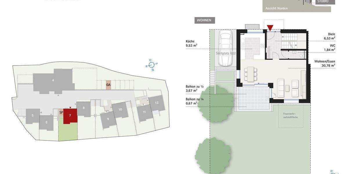 Doppelhaushälfte Ravensburg Weingartshof - 6 Zimmer, 157 m&sup2;, 950.000&euro; | Angebot:25708898