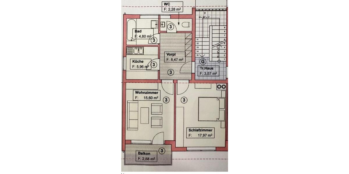 Etagenwohnung Tettnang - 2 Zimmer, 58 m&sup2;, 1.150&euro; | Angebot:25968285